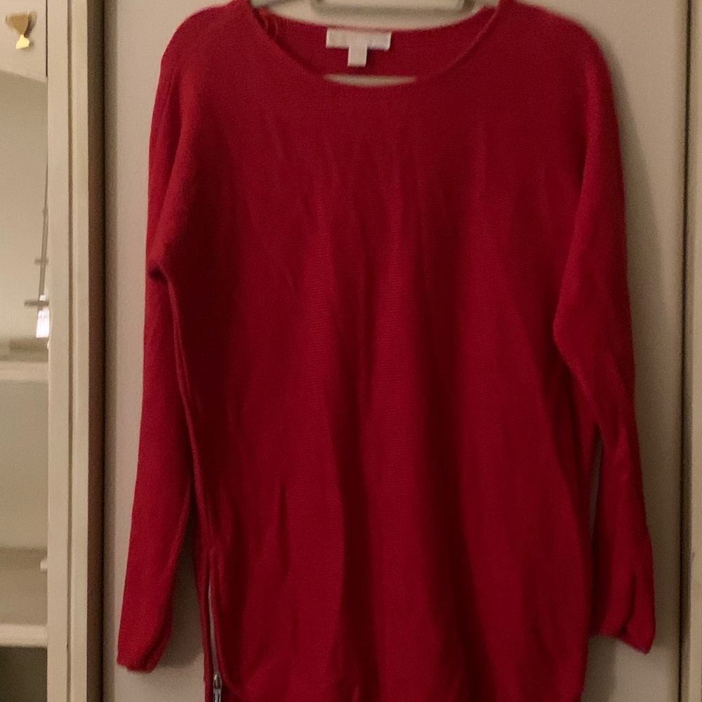 Michael Kors side zip scoop neck sweater